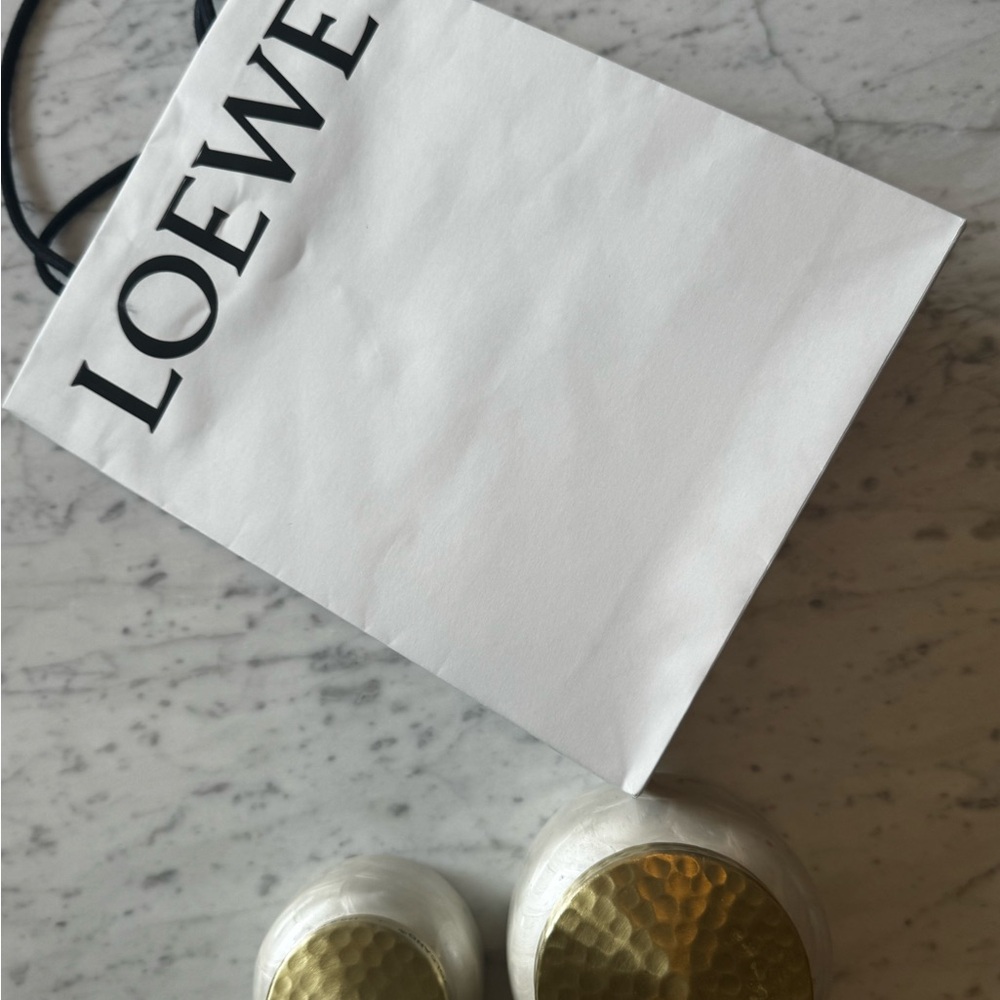 Loewe White and shopping Bag